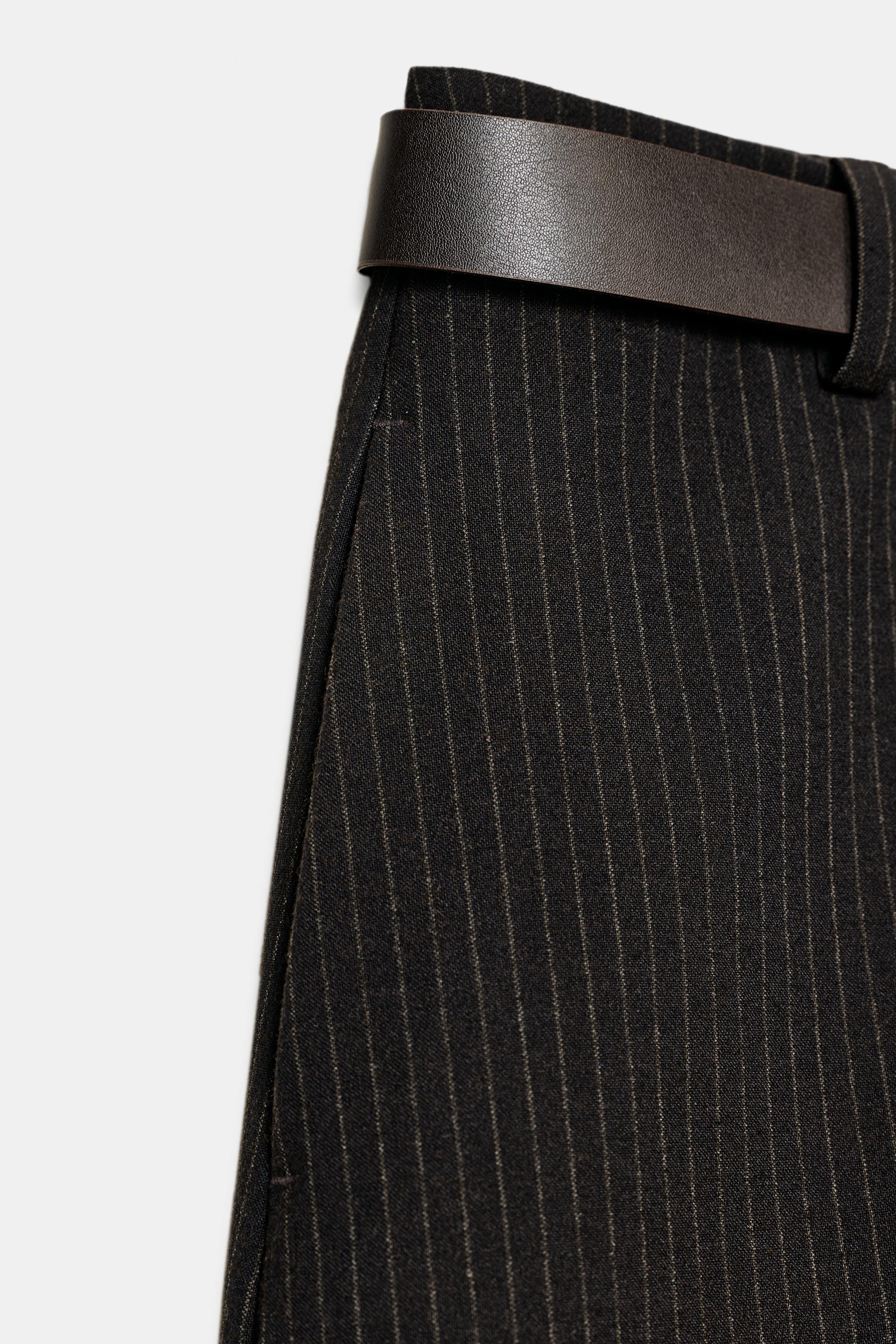 JUPE-PANTALON À CEINTURE RAYURES